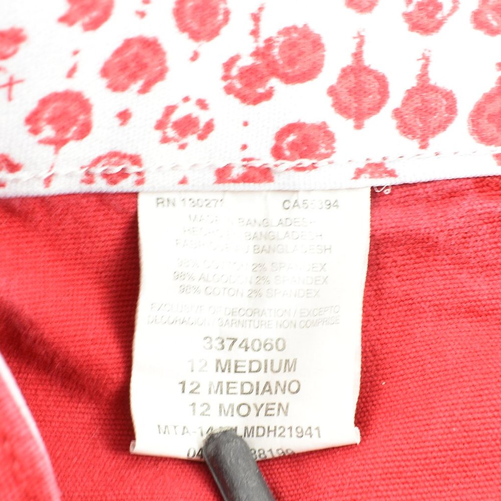 Lee Sinfully Soft Red Capris Size 12 - image 7